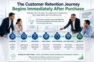 Customer Retention journey begins immediately after purchase